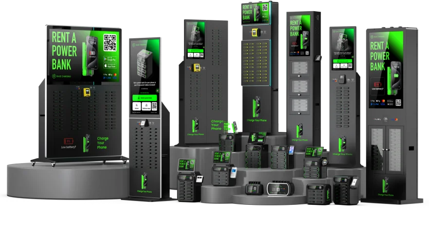 Powerbank charging station lineup