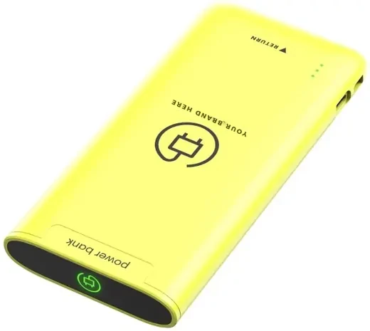 8000 mAh powerbank with a LED logo