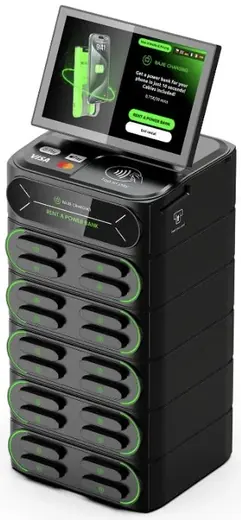 20-slot charging station with touch screen