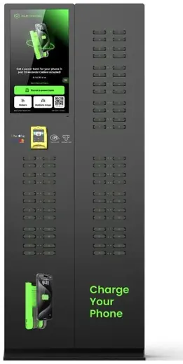 72-slot charging station with touch screen
