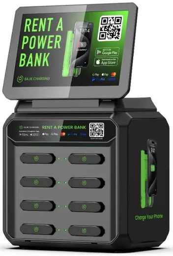 8-slot charging station with screen