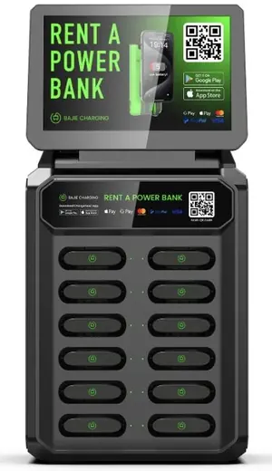 12-slot charging station with screen