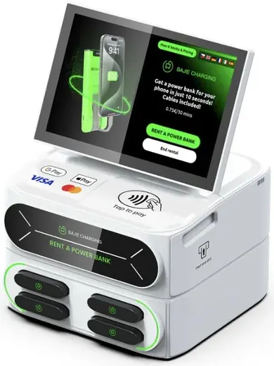 4-slot charging station with touch screen