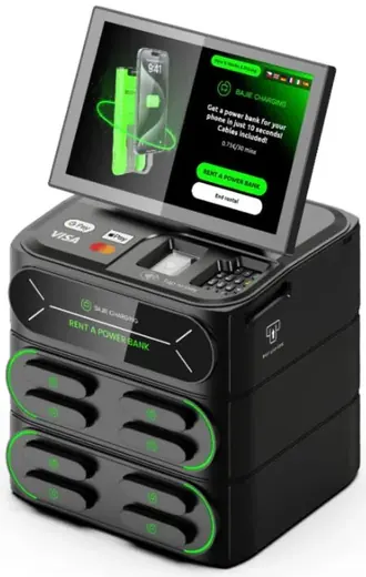 8-slot charging station with touch screen