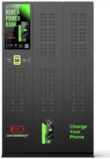 120-slot charging station with touch screen