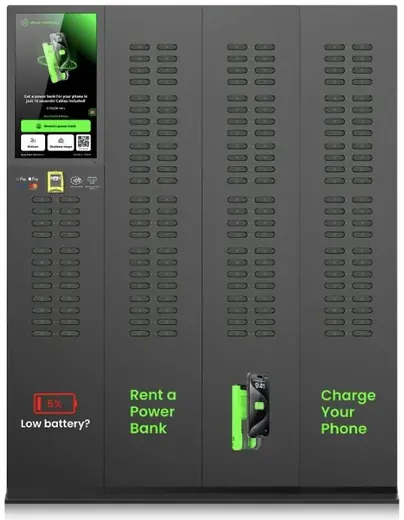 168-slot charging station with touch screen